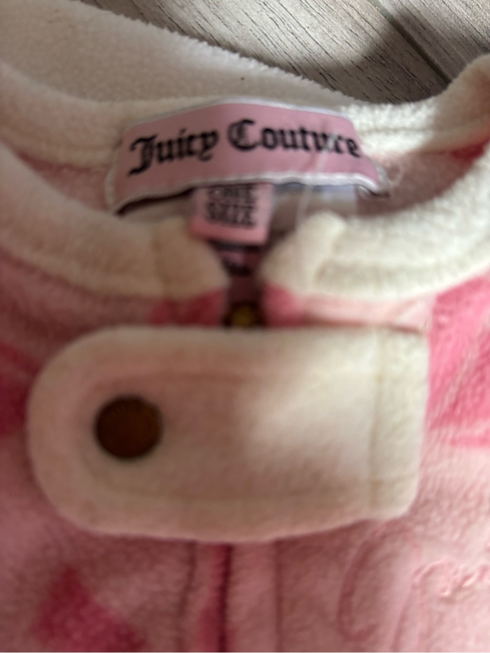 Juicy Couture Pink Fleece Kids Pajamas with Gold Embroidery